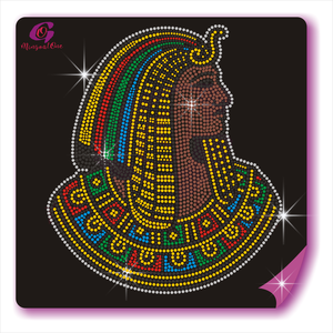 Vente en gros de taille frontale de transfert de strass Hotfix Colorful Shinny Rhinestone Transfer Designs Custom Rhinestone Motif pour chemise - Product Image 5