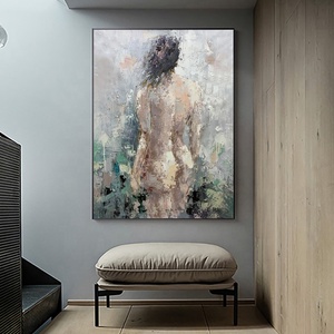 <span class=keywords><strong>Pinturas</strong></span> al Óleo de Dama Desnuda Decoración para el Hogar Arte Abstracto en Lienzo para Pared de Sala de Estar Pintura de Desnudo Hecha a Mano - Product Image 4