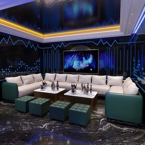 होटल विला नाइट क्लब के लिए हॉट सेल ब्लैक यू आकार चेज़ लाउंज सोफे और वरिष्ठ मेहमानों के लिए बार - Product Image 2