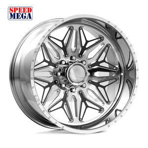 Ruedas de Aleación de Aluminio Forjado Mecanizadas por CNC Personalizadas 24x14 26x16 165.1mm PCD 114.3mm Diámetro Central Acabado Pulido Todoterreno - Product Image 1