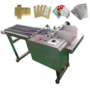 Automatic card/label/bag/poster friction/baffle type paging feeder separate paging machine with conveyor
