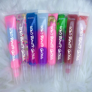 Tubi di Base Private Label Fornitore Vegan Chiaro Frutta Make Up Cosmetic Lipgloss Rosa Logo Tubo 15ml Lip Gloss - Product Image 1