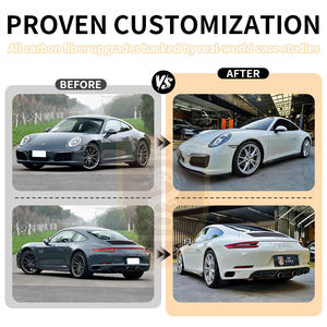 Kit Carrozzeria in Vera Fibra di Carbonio per <span class=keywords><strong>Porsche</strong></span> <span class=keywords><strong>911</strong></span> 991.2 <span class=keywords><strong>Modello</strong></span> 2016-2018, Labbro Anteriore, Diffusore Posteriore, Minigonne Laterali, Kit Carrozzeria Compatto - Product Image 2