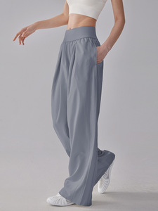 Nouveauté Pantalon large taille haute Pantalon de <span class=keywords><strong>yoga</strong></span> ample et décontracté Pantalon à poches pour la vie quotidienne - Product Image 2