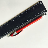 Stylo bille double usage à pointe fine de 1,0 mm, compatible tablettes, encre noire, corps métallique, personnalisable avec logo