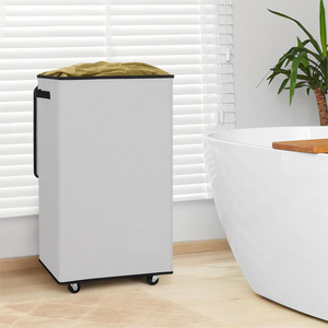 Giặt ủi Hamper với bụi che Giặt ủi Hamper với bánh xe công suất lớn hộ gia đình giặt Hamper - Product Image 2