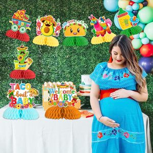 8 קישוטי חלת דבש למסיבת ברית/ה בייבי שואר בסגנון מקסיקני, קישוטי טאקו, קישוטי שולחן עם הכיתוב 'תינוק קטן בדרך' - Product Image 5