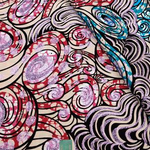 Tessuto Africano in Cotone 100% con Stampa a Cera Reale, Pagne <span class=keywords><strong>Olandese</strong></span> Scintillante, Ottimo Tessuto Grand Wax con Glitter - Product Image 2