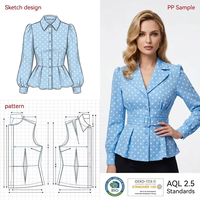 Chemisier Vintage Personnalisé de Haute Qualité à Carreaux Gingham, Manches Bouffantes, Haut Chic Rétro, Blouses et Chemises Décontractées pour Femmes