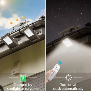 100W 200W năng lượng mặt trời nhà số ánh sáng năng lượng mặt trời ánh sáng ngoài trời với cảm biến chuyển động kim loại màu sắc thay đổi năng lượng mặt trời Powered Pathway đèn - Product Image 3