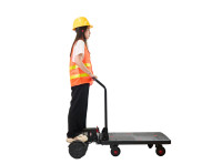 Chariot électrique pliable auto-équilibré de 300 kg avec moteur sans balais 1400 W et rangement pour outils