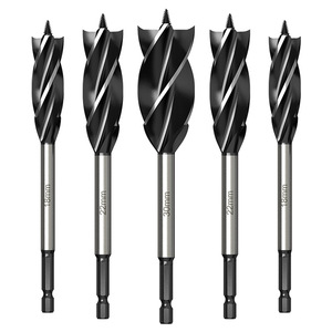 <span class=keywords><strong>Foret</strong></span> hélicoïdal BEILI à quatre cannelures, queue de 1/4 de pouce, en acier à haute teneur en carbone, pour le travail du <span class=keywords><strong>bois</strong></span> et les serrures de portes d'armoires - Product Image 1