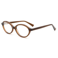 Lunettes de vue ovales en acétate massif de qualité supérieure, design imprimé, monture durable pour adultes, pour la mode quotidienne, protection UV, résine transparente
