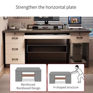 Bàn máy tính mới đơn giản và hiện đại bàn ghế văn phòng kết hợp máy tính để bàn với ngăn kéo bàn nhà - Product Image 4
