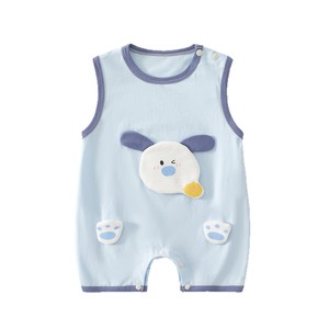 Mameluco sin mangas para bebé, mono fino de algodón para verano, unisex, con diseño de pato de dibujos animados, para recién nacidos, traje para gatear - Product Image 5