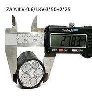 كابل طاقة ZA YJLV 0.6/1KV 3*50+2*25 بقلب ألومنيوم من الدرجة A مقاوم للهب معزول بـ XLPE ومغلف بـ PVC
