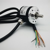 Encodeur rotatif incrémental à arbre plein CALT GHS38, sortie de ligne, diamètre extérieur 38 mm