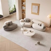 Ensemble de canapés modulaires incurvés modernes avec accoudoirs en forme de bulle, canapé sectionnel à combinaison libre pour salon et hôtel, 2 places