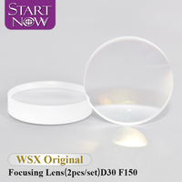 Startnow 2 pièce/ensemble WSX Original D30mm 24.7F75 lentille de collimateur optique Laser à Fiber et lentilles de mise au point pour tête de soudage de coupe WSX NC30
