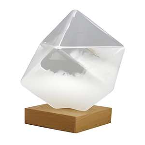 Baromètre en verre à cube, style amour fait main, couleur personnalisée, sans alcool/éthanol, prévisions météorologiques, tempête - Product Image 1