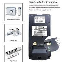Interphone vidéo à empreinte digitale, alimentation secteur, écran haute définition 1200p, étanche, pour villa et usage domestique, avec mot de passe