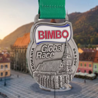 Médaille de finisseur personnalisée en alliage de zinc pour course de 5 km, course forestière, course caritative, événement communautaire et compétition sportive en plein air