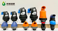 Vanne de décharge d'air automatique en ligne ARCK EV0134 en plastique, filetée, orange, pour irrigation, applications hydrauliques et utilisation de l'eau, 150 PSI