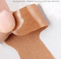 Cinta elástica autoadhesiva para el dedo gordo del pie, protección transpirable de tela elástica color piel, parche para alivio del dolor del dedo gordo del pie