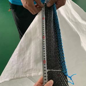 HESHENG Super<span class=keywords><strong>กระสอบ</strong></span> 1 ตันจัมโบ้ใหญ่ FIBC จํานวนมากกระเป๋าระบายอากาศทอวัสดุ 4 ห่วงสําหรับยกและด้านล่างแบนปล่อย - Product Image 6