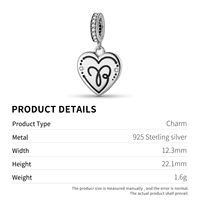 12 Constellations astrologiques pendentif breloque véritable 925 perles en argent Sterling pour les femmes bracelet à breloques collier fabrication de bijoux