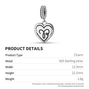 Liontin 12 Rasi Bintang Astrologi Perak Sterling 925 Asli untuk Wanita, Manik-manik untuk Pembuatan Perhiasan Gelang dan Kalung - Product Image 5