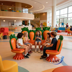Banco de Fibra de Vidrio con Forma de Zanahoria para Niños, Muebles de Exterior para Niños, Bancos de Zanahoria para Zonas Infantiles en Centros Comerciales - Product Image 6