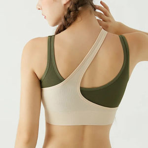 Sujetador Deportivo Corto de un Solo Hombro de Primera Calidad 2025, Moda Actual, Venta al por Mayor con Diseño Profesional y Característica sin Costuras - Product Image 5