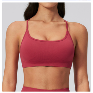 Soutien-gorge de yoga respirant et à séchage rapide pour femmes européennes et américaines, tenue de sport moulante pour la course et le fitness, combinaison de yoga à bretelles - Product Image 4
