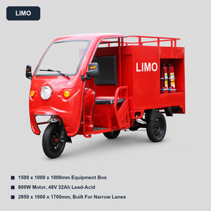 Véhicule de pompiers électrique à trois roues avec boîte à équipement de 1500x1000x1000mm <span class=keywords><strong>pour</strong></span> équipe de lutte contre les incendies, contrôleur 18G, batterie au plomb-acide - Product Image 1