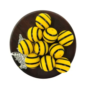 Desain Baru Lucu Bpa Gratis Silikon Gelang Manik Diy Bayi Gigi Mainan Manik-manik Lebah Silikon