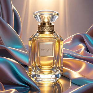 उच्च गुणवत्ता चीन सरल डिजाइन राउंड आयताकार 30 मिली 50 मिली 100 मिलीलीटर ग्लास इत्र की बोतलें गोल्डन कैप के साथ गोल्डन कैप - Product Image 1