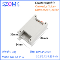 Boîtier de contrôle industriel 82*54*32mm en ABS, coque d'instrumentation pour carte PCB, rail DIN, module d'isolation de sécurité électrique PLC, boîtier en plastique