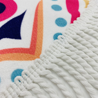 Free Sample Round Quick Dry Printed Absorbent Soft Microfiber Summer Beach Towel Eco-friendly Disposable Custom Baby Bath Towels