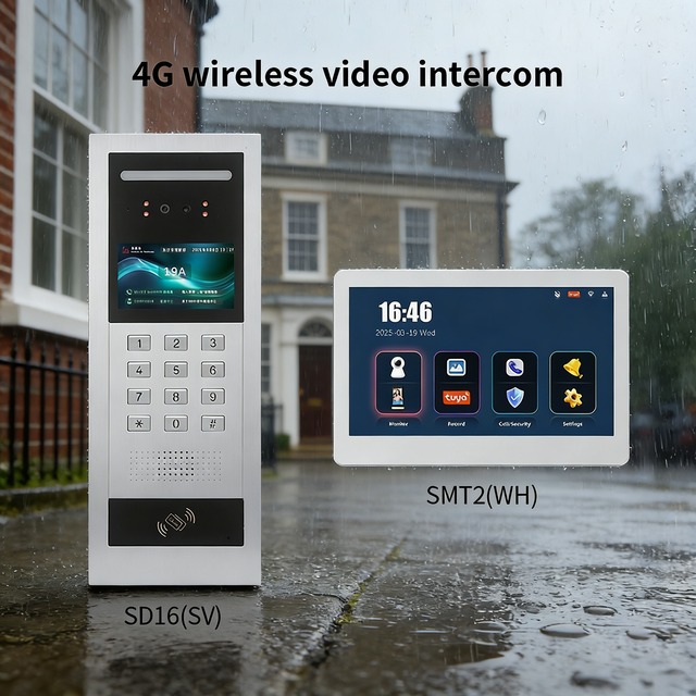 4G Wireless Supports Video Call Forwarding to Mobile App Remote Unlocking IP 7 Inch Intercom System for Remote Management