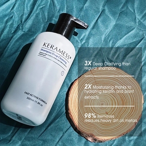Keramess Detox Clarifying Shampoo <span class=keywords><strong>champú</strong></span> libre de parabenos y sulfatos biotina colágeno queratina <span class=keywords><strong>champú</strong></span> revitalizante - Product Image 3