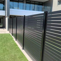 Clôture modulaire de conception moderne, panneaux de clôture horizontaux pour la protection de la vie privée, clôture de jardin extérieure