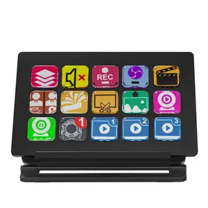 Nuovo prodotto 15 tasti tastiera personalizzata visibile LCD tastiera Macro programmabile tastiera personalizzata Stream Deck