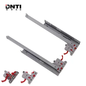 DNTI Professional Manufacture Two Folds Part Extension Undermount Drawer Slide Concealed Slide with Soft-close Drawer Slide