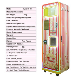 ตู้จำหน่ายข้าวโพดคั่วอัตโนมัติ Joyfunplay บริการ 24 ชั่วโมง รองรับการชำระเงินด้วยเหรียญ คิวอาร์โค้ด และบัตร สำหรับโรงภาพยนตร์และซูเปอร์มาร์เก็ต - Product Image 3