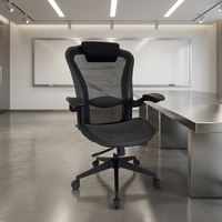 Nouvelle chaise de direction moderne en maille extensible, pivotante et réglable, confortable, pour le bureau à domicile, avec structure en acier