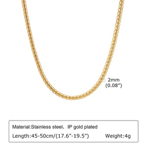 Joyería Minimalista INS, Juego de Joyería de Cadena de Acero Inoxidable Brillante PVD Simple, en Oferta - Product Image 6