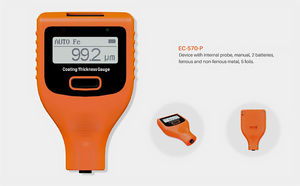 Medidor de pintura de coche de pantalla dual 0 ~ 2000 Um Material ABS Probador de espesor de recubrimiento de masilla metálica - Product Image 5