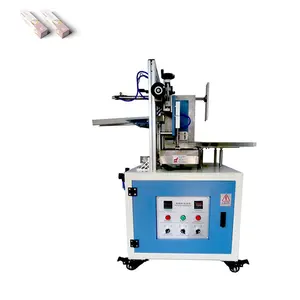 Energy saving carton cardboard box folding and gluing machine&semi automatic folding hot melt glue box gluing