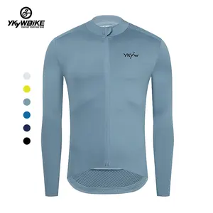 YKYWBIKE Custom Wholesale Spring Pro Team cycling Long Sleeve Jersey bicycle slim cycling clothes race bike long jersey